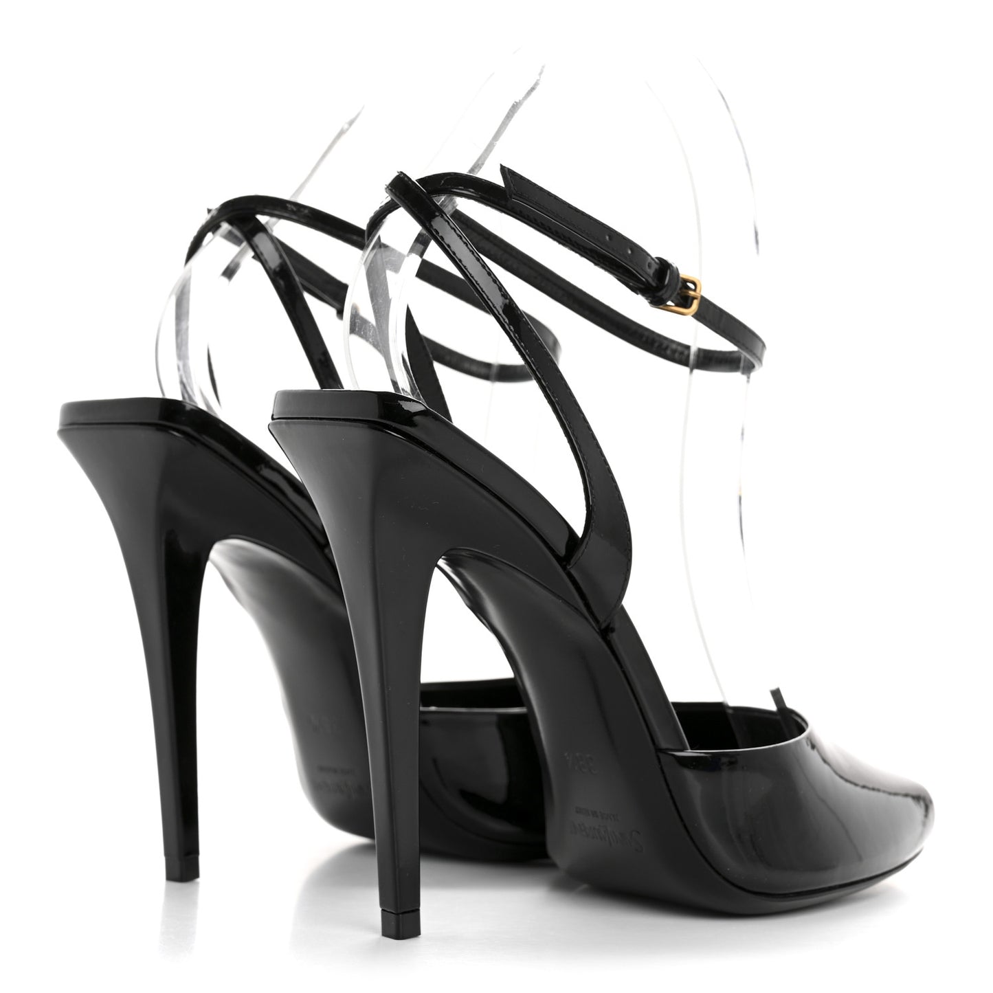 Patent Calfskin La Scandale 110 Sandals 38.5 Black