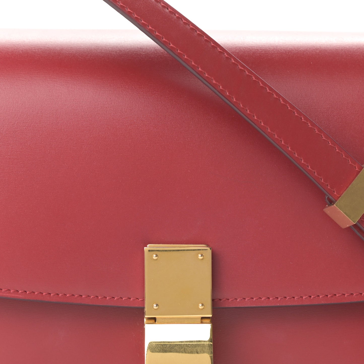 Smooth Calfskin Small Classic Box Flap Bag Red