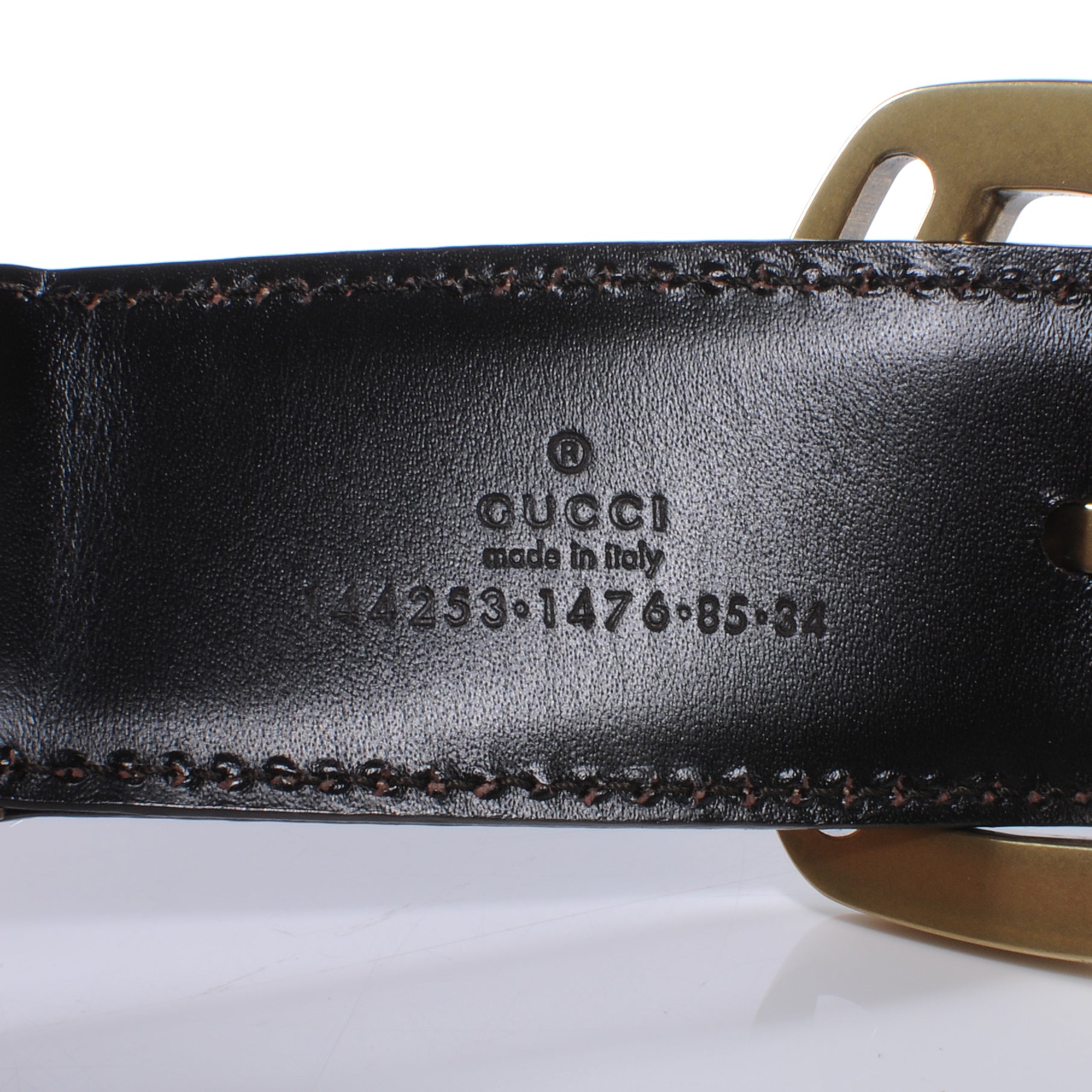 Gucci Leather Web Grommet Belt 85 34 3 of 4