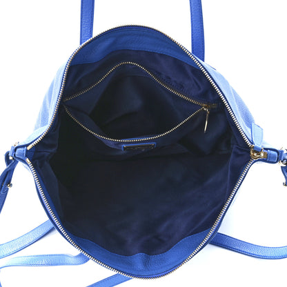 Salvatore Ferragamo Goatskin Vertical Mika Tote Blue 4 of 11