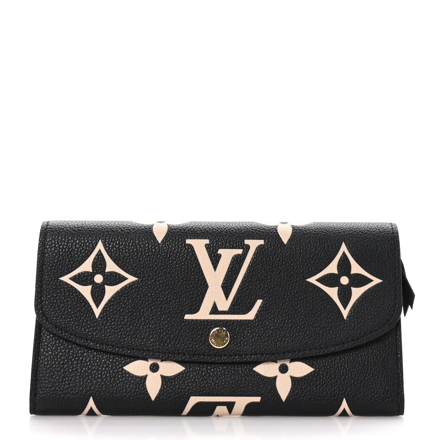 Louis Vuitton Empreinte Monogram Giant Emilie Wallet Black Beige 1 of 6