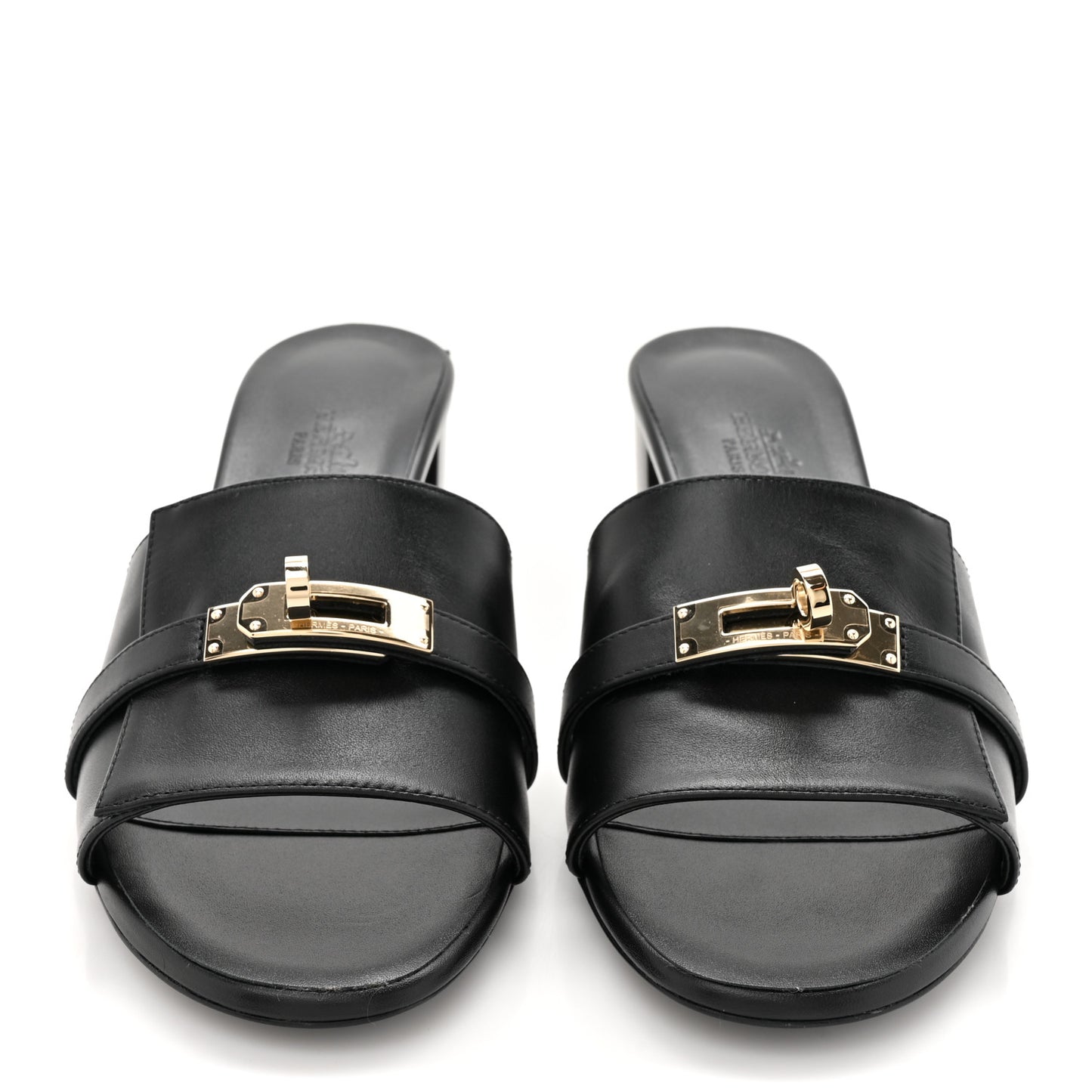 Calfskin Gigi 50 Sandals 37.5 Black