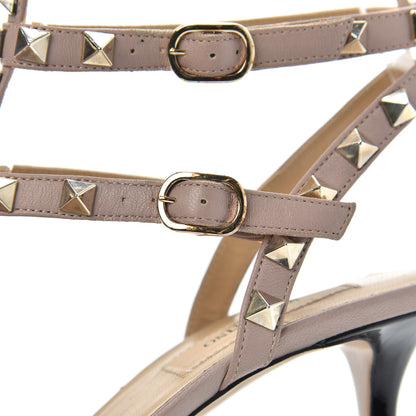 Valentino Garavani Patent Nappa Rockstud Ankle Strap 65mm Pumps 37 Black Poudre 9 of 10