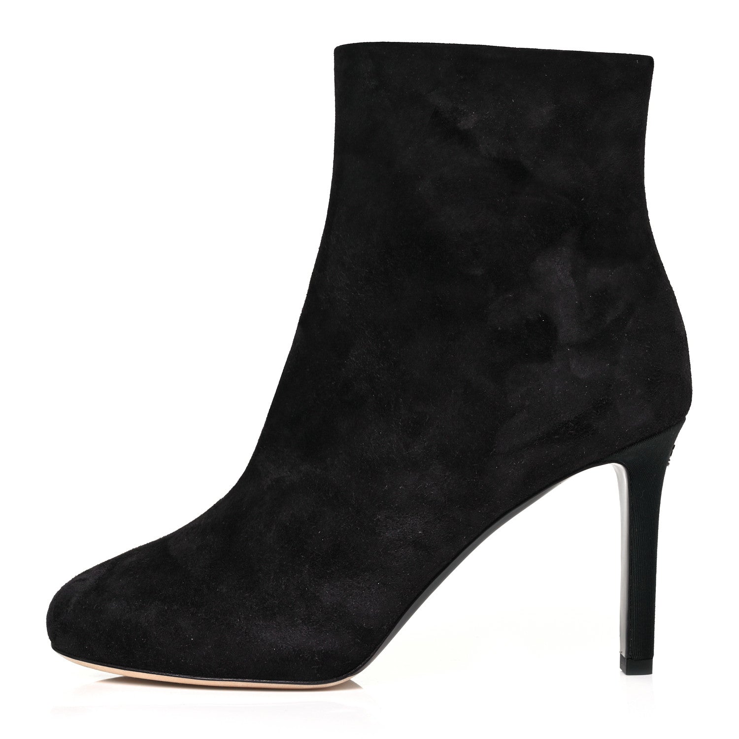 Chanel Suede Grosgrain CC Short Boots 35 Black 1 of 9