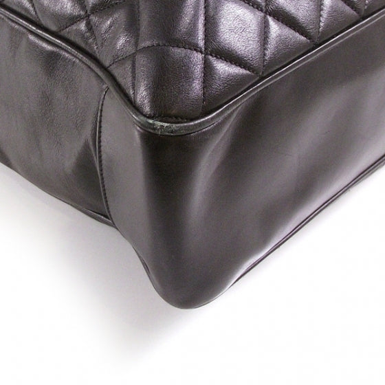 Chanel Lambskin Quilted Weekender Bag Black 6 of 12