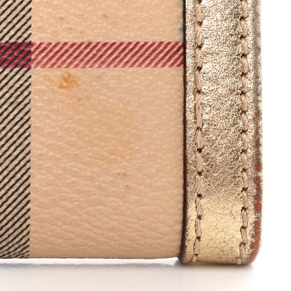 Burberry Haymarket Check Molly Wallet Gold 10 of 13