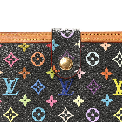 Louis Vuitton Monogram Multicolor French Purse Wallet Black 8 of 10