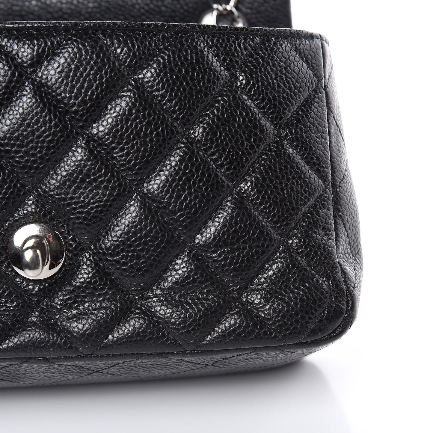 Caviar Quilted Mini Rectangular Flap Black