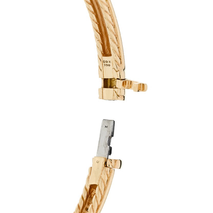 David Yurman 18K Yellow Gold Diamond Blue Sapphire Modern Renaissance Full Pave Bracelet 3 of 4