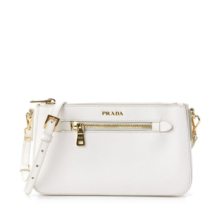 Prada Saffiano Crossbody Bag White 1 of 10