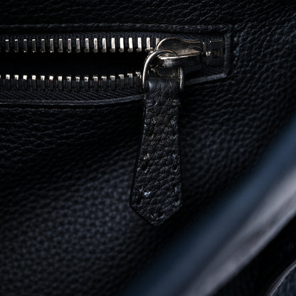 Fendi Cuoio Romano Selleria Bi-Color Large Mens Peekaboo Iconic Essential Satchel Lavagna Black 13 of 14