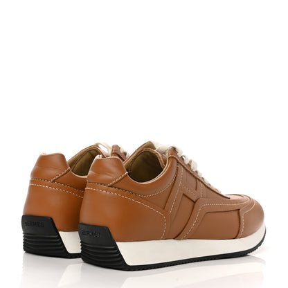 Hermes Calfskin Womens Chris Sneakers 37 Beige Dore 4 of 9