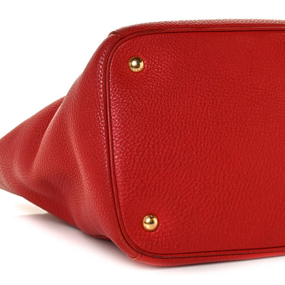 Prada Vitello Daino Tote Rosso 6 of 11