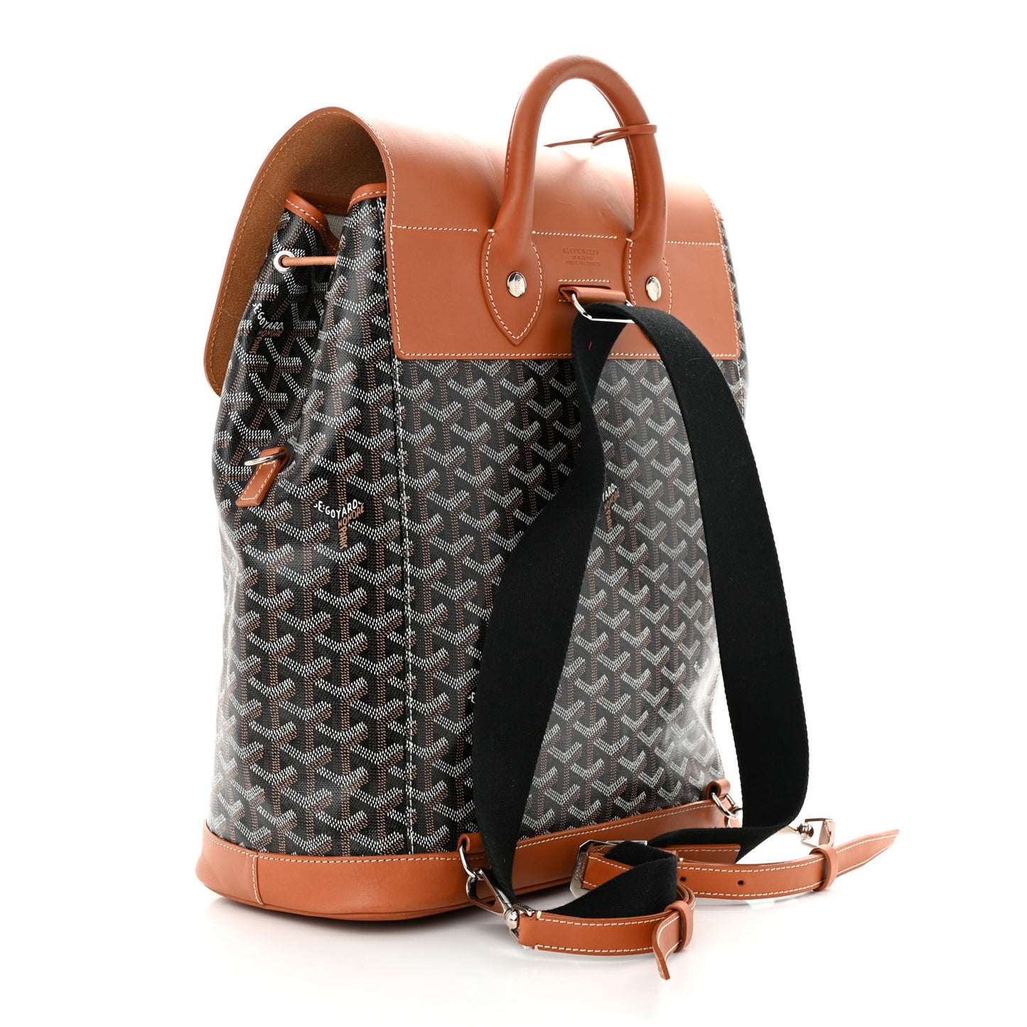 Goyardine Calfskin Alpin MM Backpack Gold Black