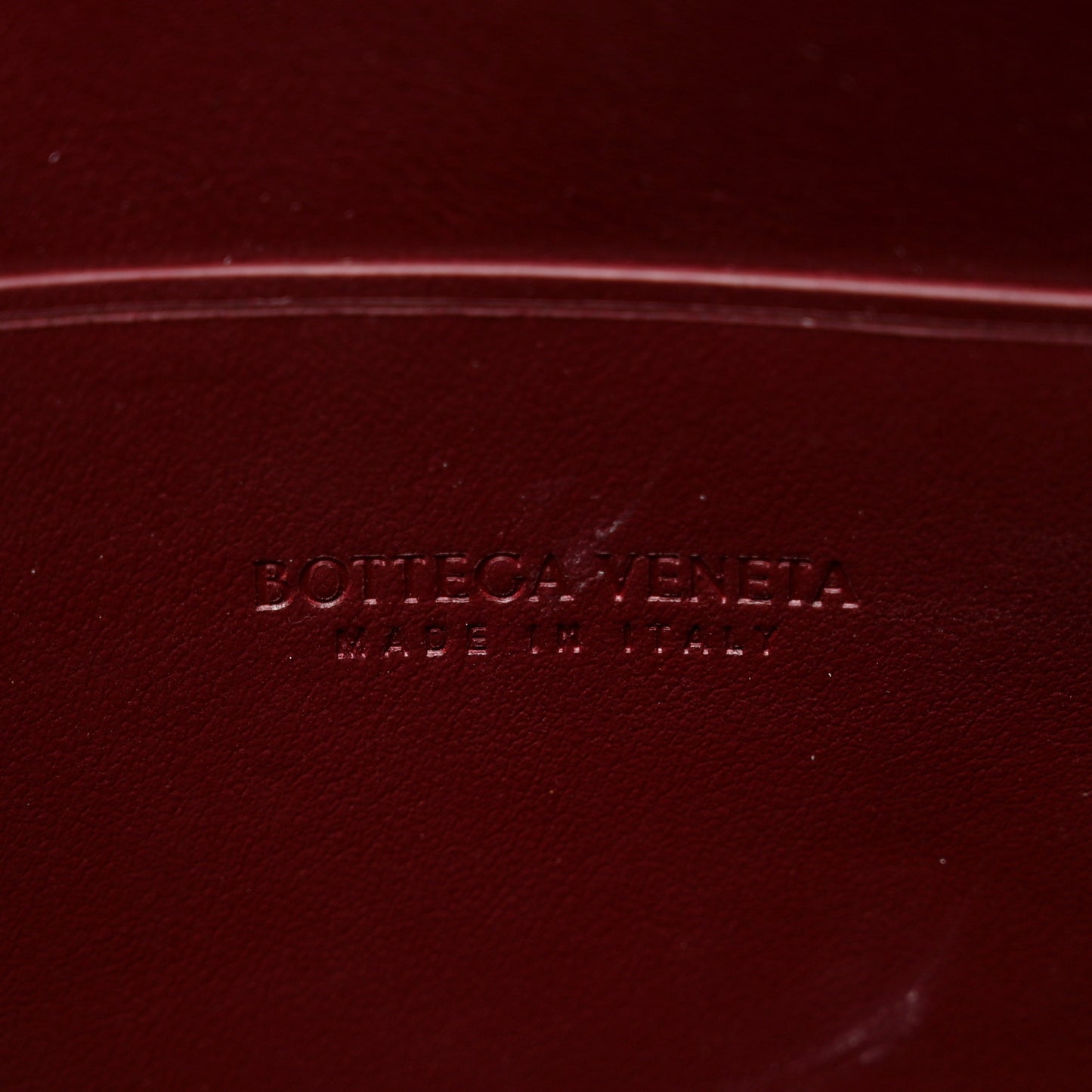 Nappa Maxi Intrecciato Small Cassette Flat Zip Pouch Bordeaux