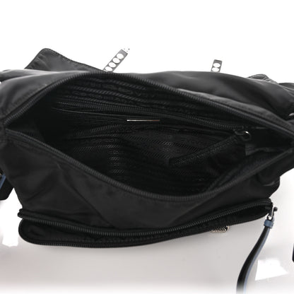 Prada Nylon New Vela Studded Messenger Bag Black 4 of 8