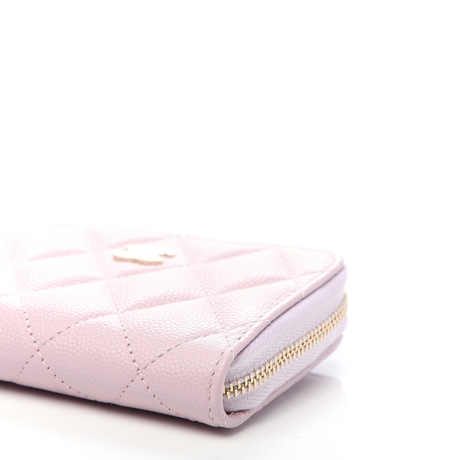 Chanel Caviar Quilted Zip Coin Purse Light Pink 6 of 9