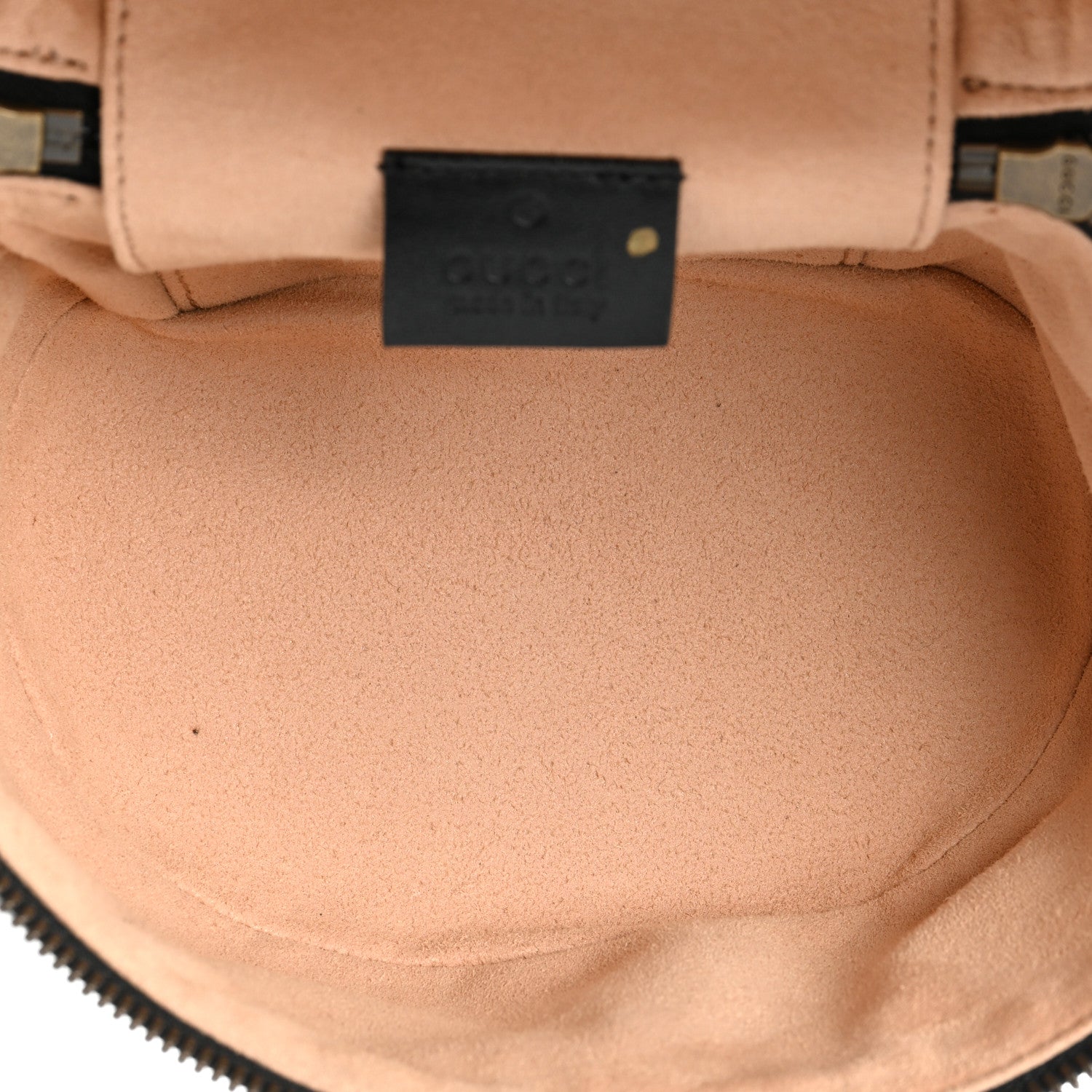 Gucci Calfskin Matelasse Mini GG Marmont Round Backpack Black 5 of 10