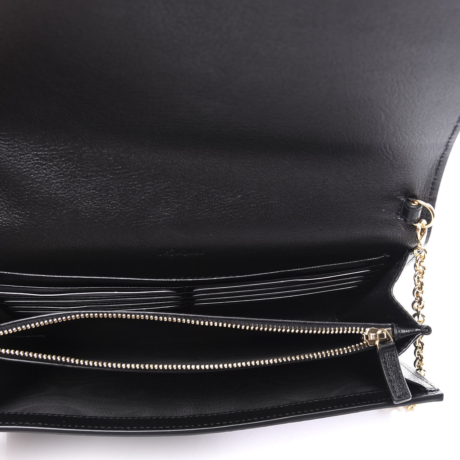 Saint Laurent Calfskin Monogram Belle de Jour Chain Clutch Black 4 of 10