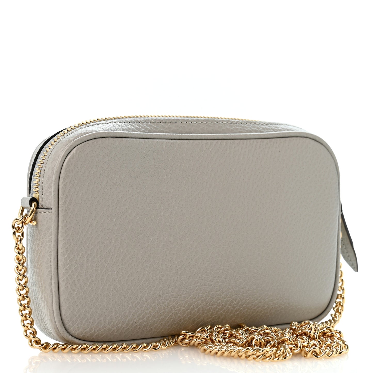 Dollar Calfskin Super Mini GG Marmont Chain Shoulder Bag Deep Grey
