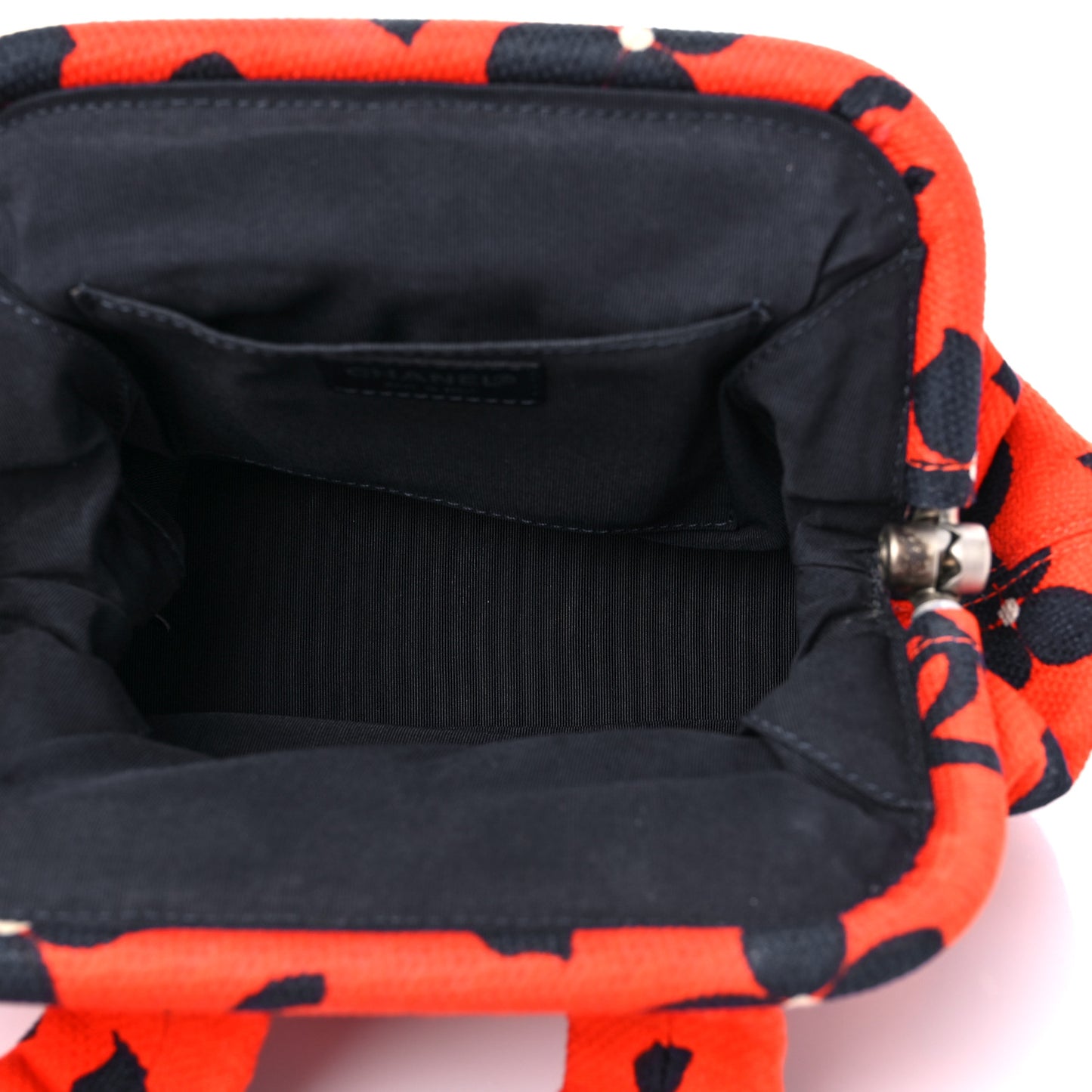 Canvas Printed CC Flower Frame Bag Red Black