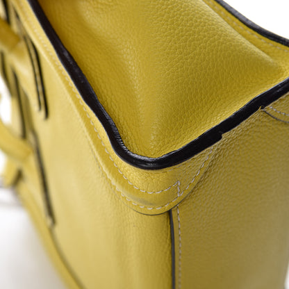 Celine Drummed Calfskin Nano Luggage Citron 9 of 12