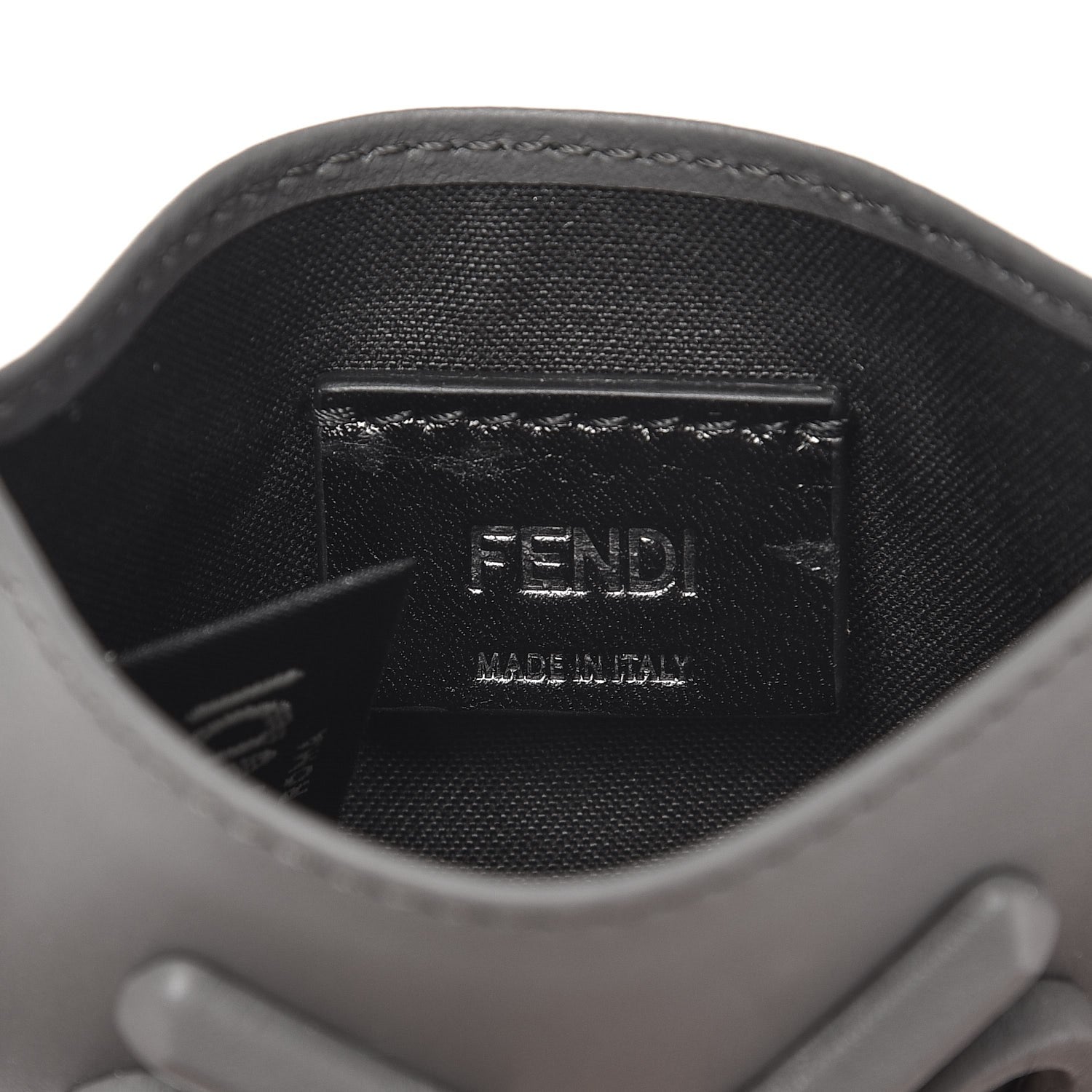 Fendi Vitello Century Face No Words Monochrome Card Holder Acciaio 6 of 7