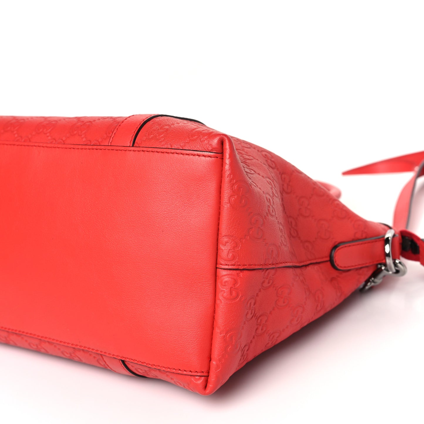 Guccissima Medium GG Charm Dome Satchel Red
