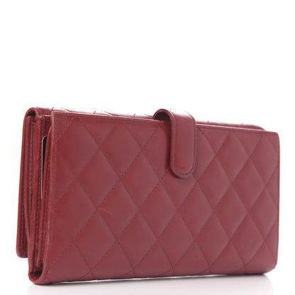 Chanel Calfskin Quilted Cambon Long Double Wallet Red 6 of 28