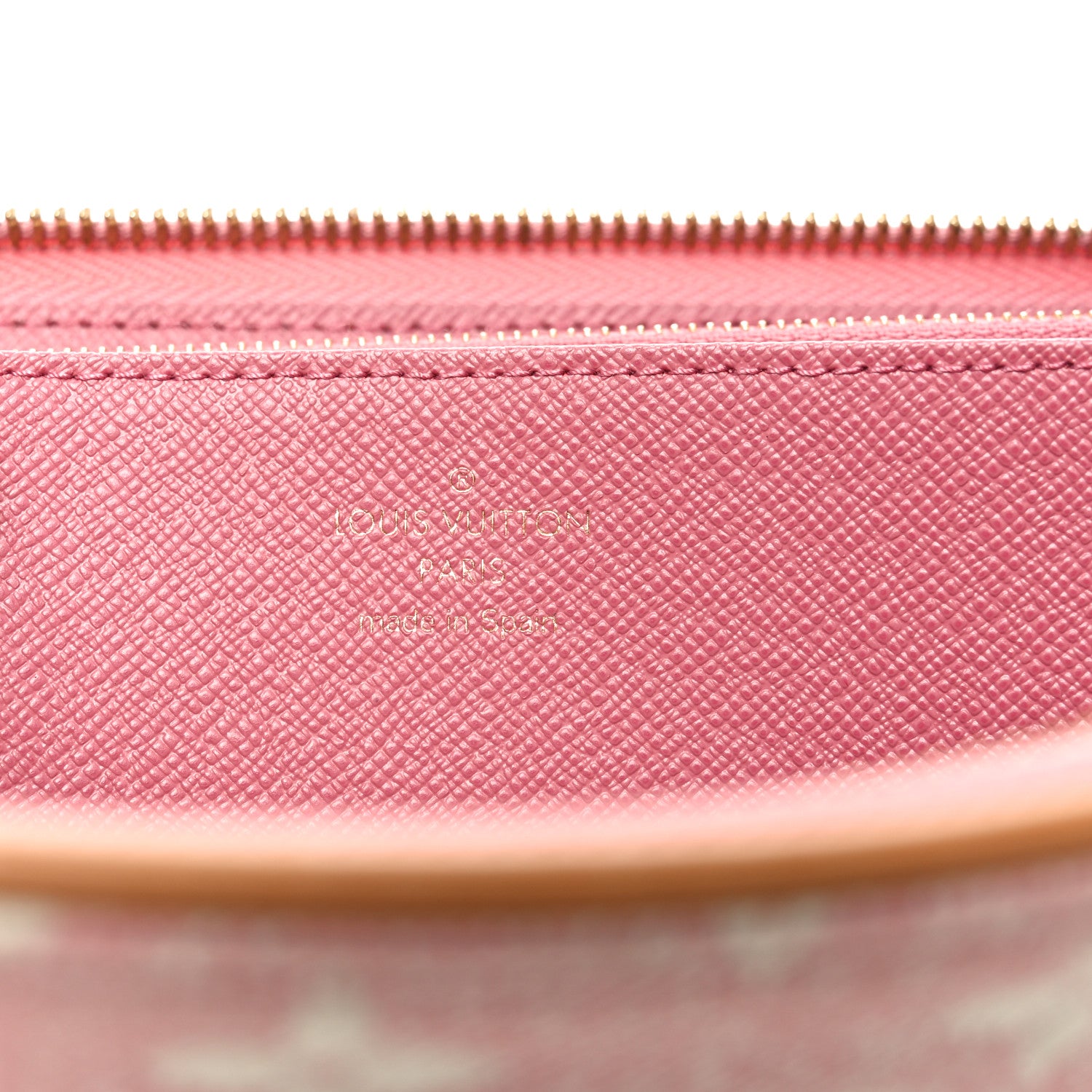 Louis Vuitton Denim Monogram Jacquard Zippy Wallet Pink 6 of 8