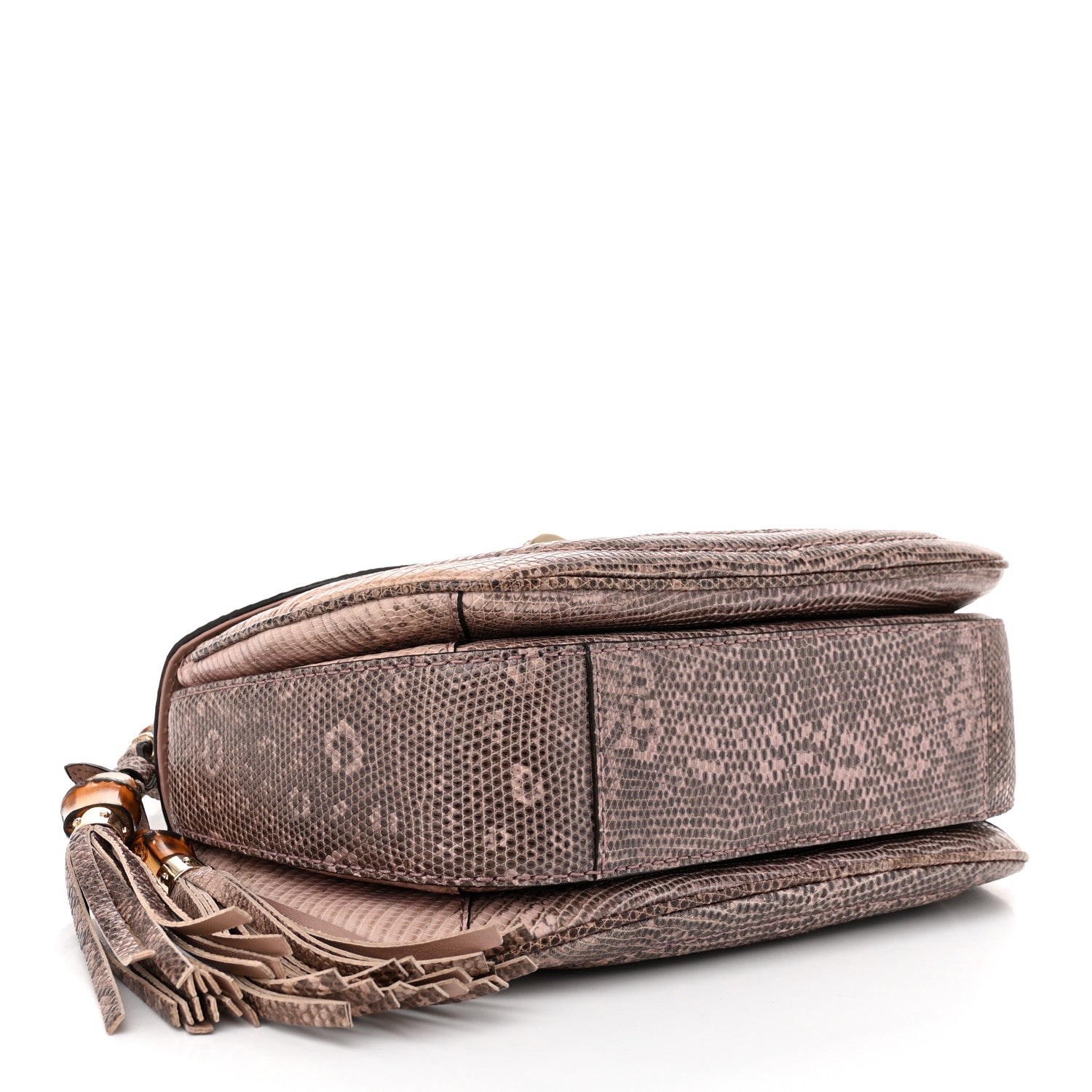 Gucci Lizard Medium New Bamboo Top Handle Bag Pink 4 of 11