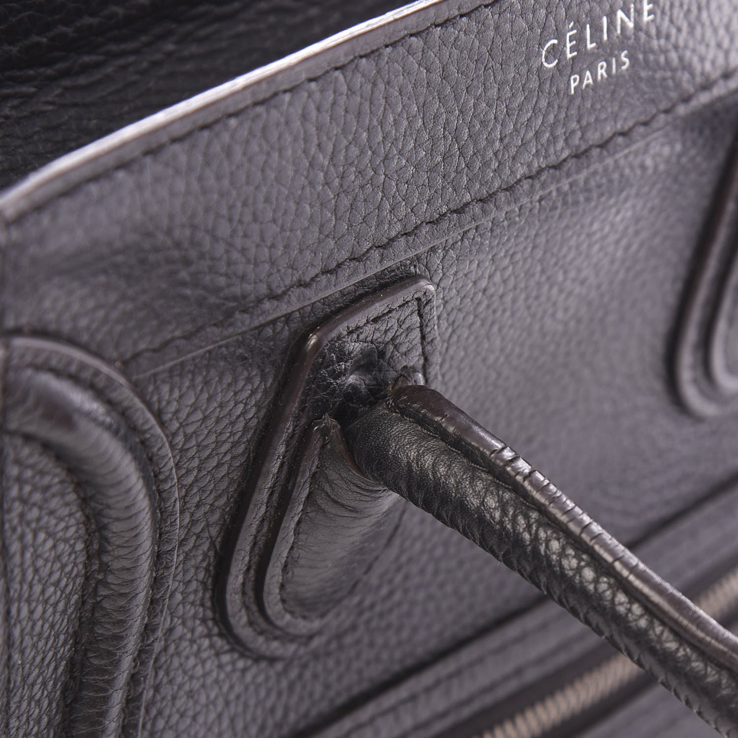 Celine Drummed Calfskin Nano Luggage Black 11 of 11