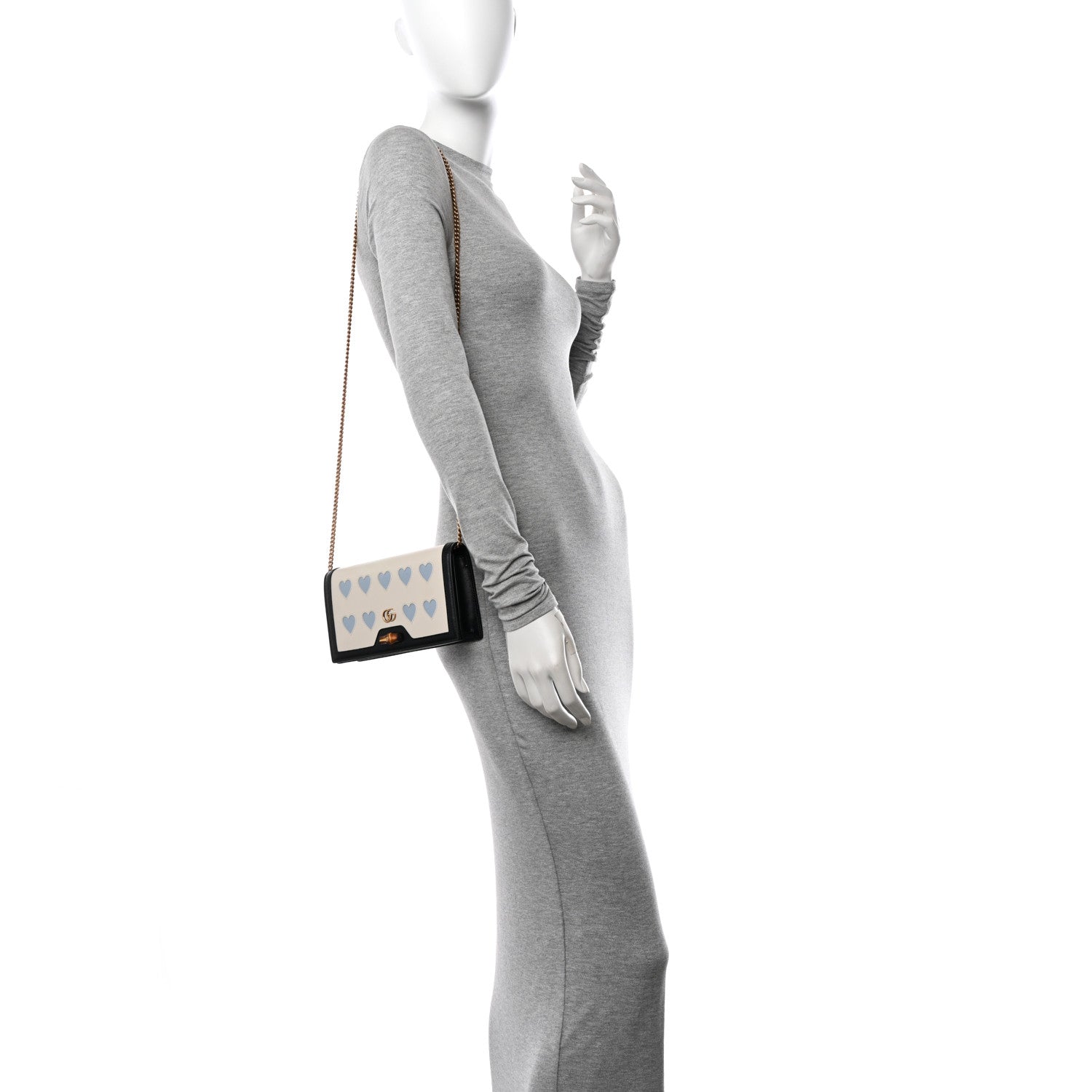 Gucci Calfskin Lovelight Mini Diana Chain Bag Mystic White Paradise Cloude 2 of 11
