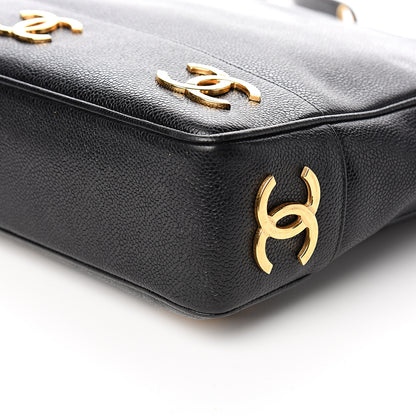 Chanel Caviar CC Shoulder Bag Black 10 of 12