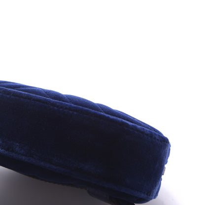 Gucci Velvet Matelasse GG Marmont Belt Bag 85 34 Cobalt Blue 7 of 9