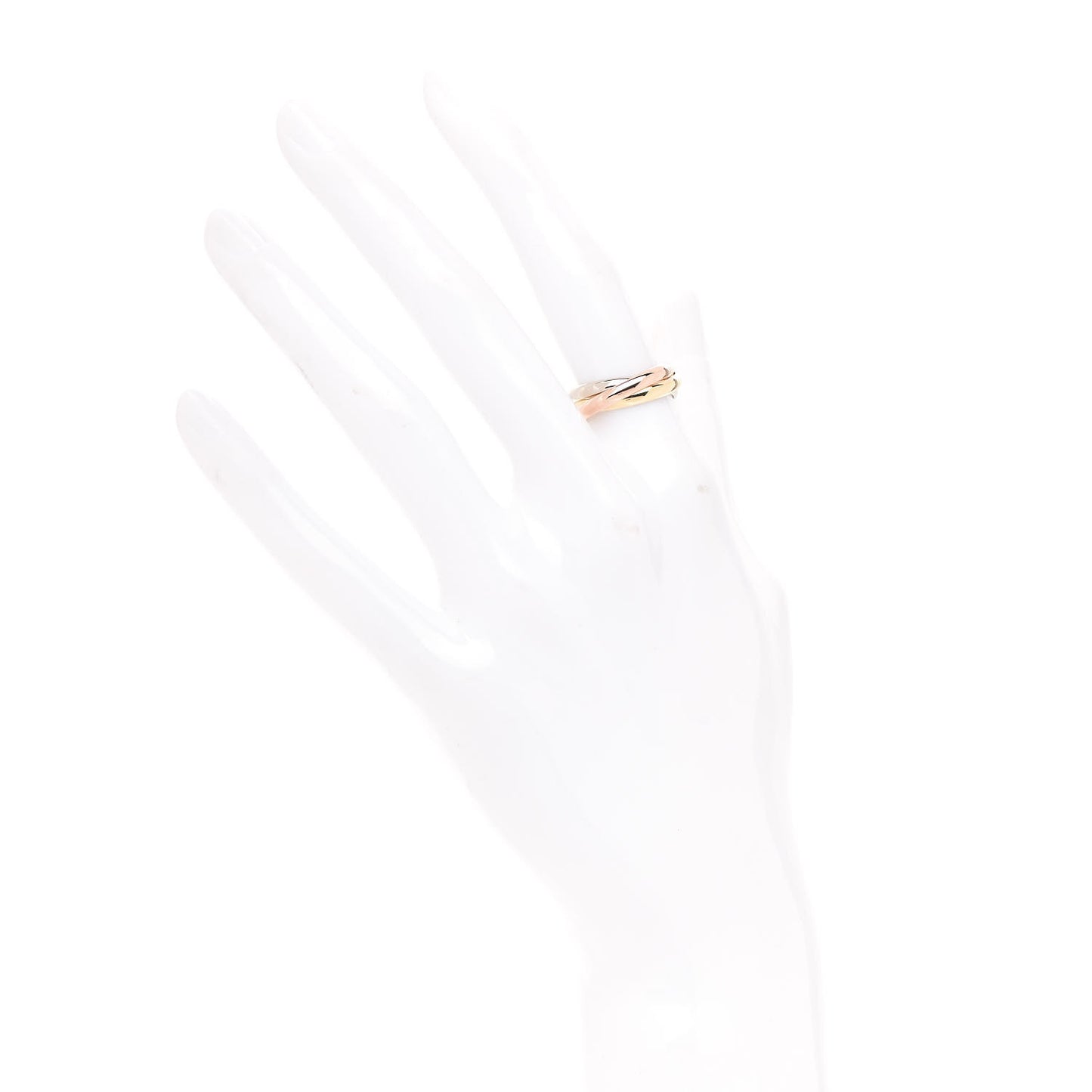 18K Pink Yellow White Gold Small Trinity Ring 50 5.25