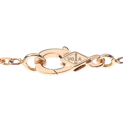 Van Cleef & Arpels 18K Rose Gold Diamond Mother of Pearl Medium Cosmos Clip Pendant Necklace 5 of 8
