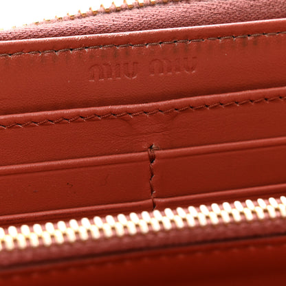 Miu Miu Vernice Crocodile Embossed Calfskin Zip Around Wallet Antico 7 of 12