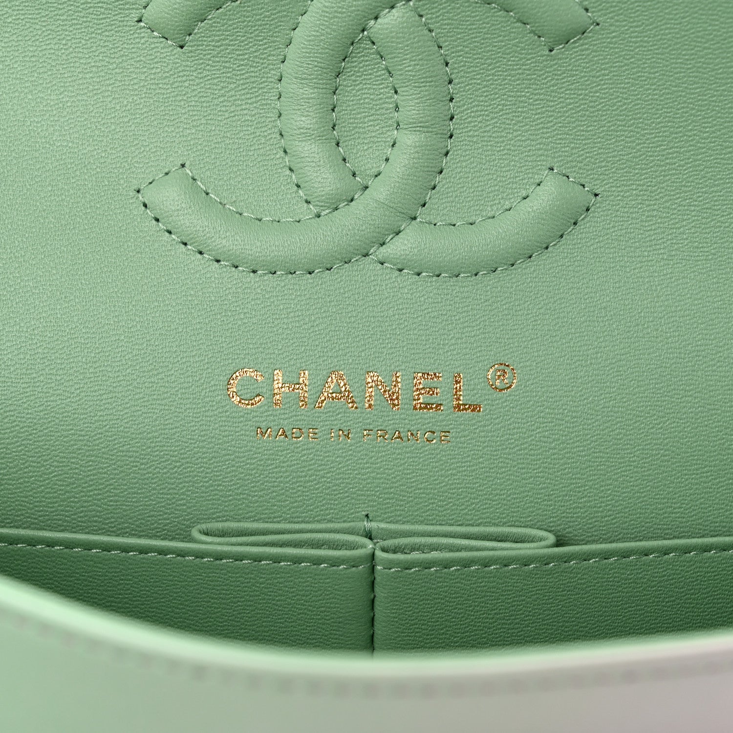 Chanel Lambskin Quilted Ombre Small Double Flap Light Green Light Purple 6 of 10