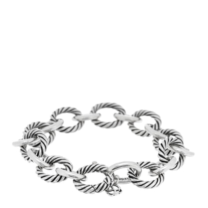 David Yurman Sterling Silver 12mm Large Oval Link Bracelet 2 of 3