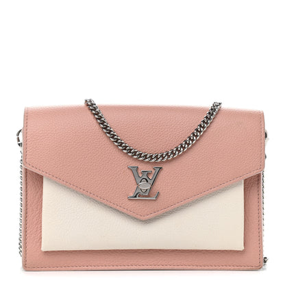 Louis Vuitton Calfskin My Lockme Chain Pochette Rose Ballet White 1 of 11
