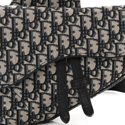 Christian Dior Oblique Mens Saddle Bag Black 8 of 12