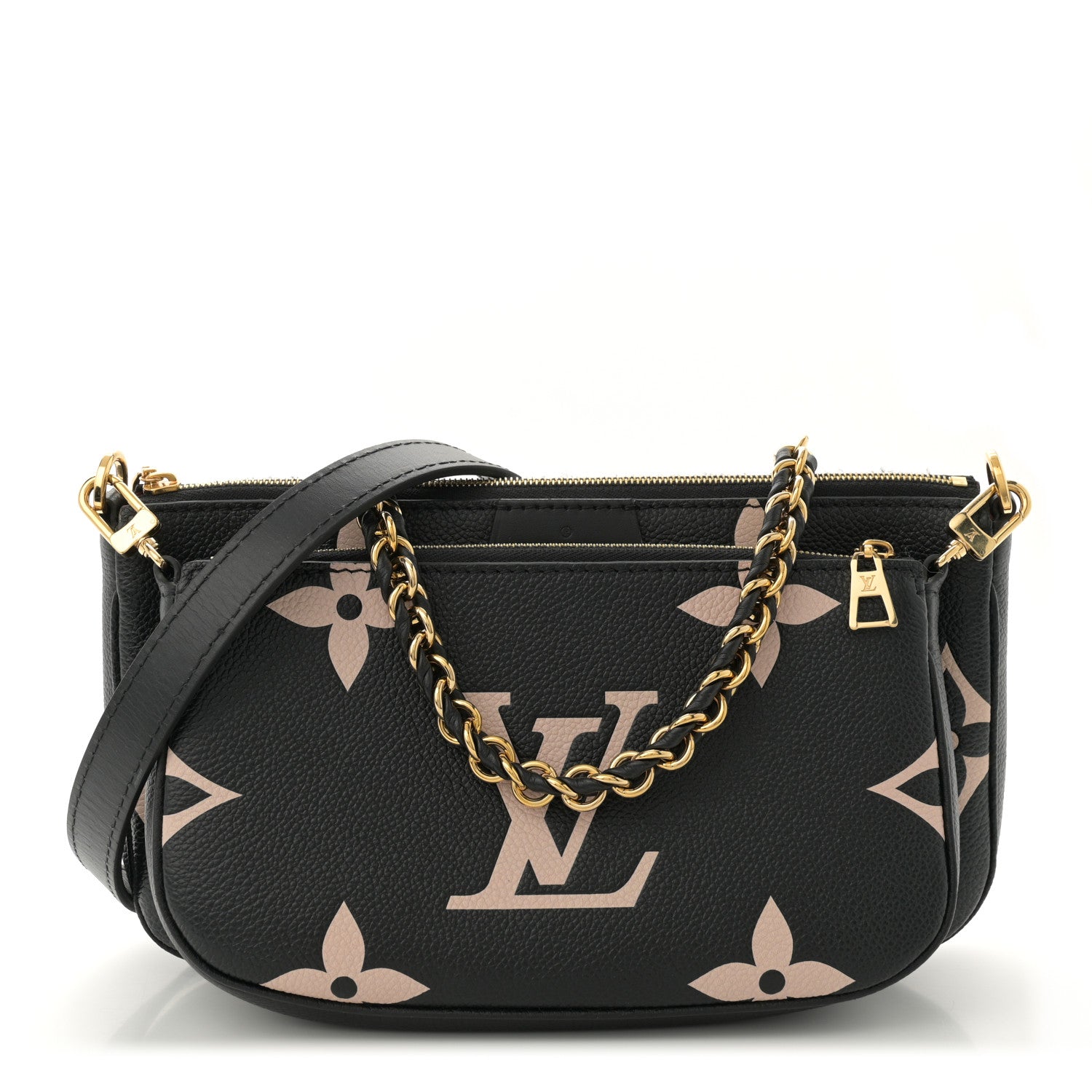 Louis Vuitton Empreinte Monogram Giant Multi Pochette Accessories Black Beige 1 of 10