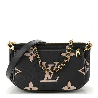Louis Vuitton Empreinte Monogram Giant Multi Pochette Accessories Black Beige 1 of 10
