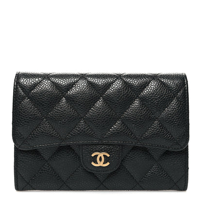 Chanel Caviar Quilted Small Flap Wallet Black 1 of 8