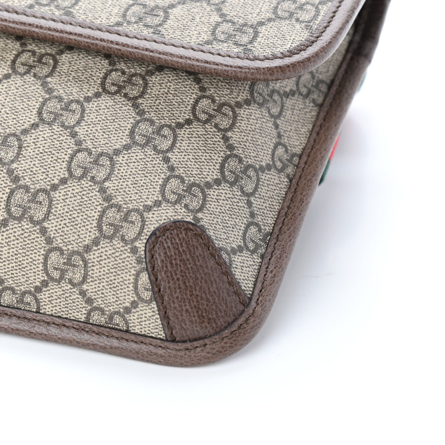 GG Supreme Monogram Neo Vintage Web Belt Bag Brown
