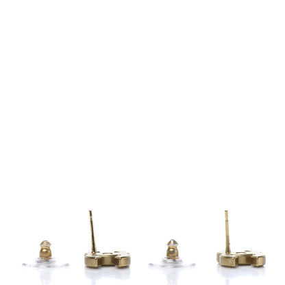 Chanel Crystal CC Earrings Gold 3 of 5