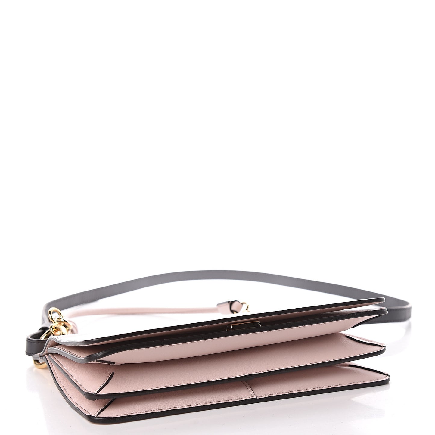 Calfskin Small Whip Top Handle Crossbody Pale Pink