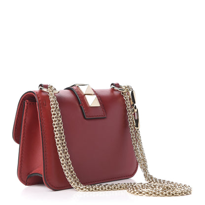 Valentino Garavani Vitello Mini Glam Lock Rockstud Flap Red 4 of 10