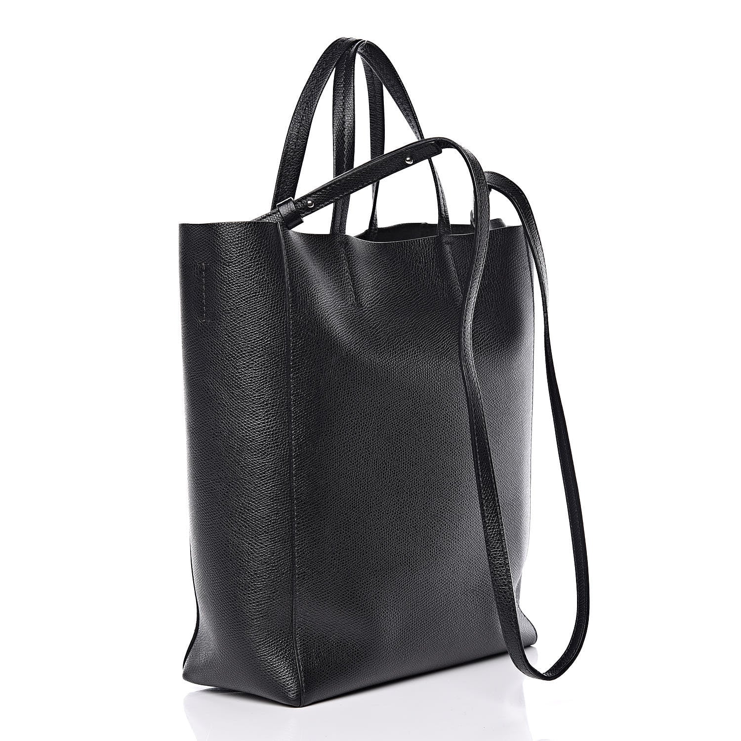 Celine Grained Calfskin Small Vertical Cabas Black 3 of 11